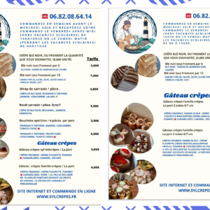 commandez en semaine avant le mercredi soir et récupérez votre commande le vendredi après-midi de 14h à 18h30 (HORS VACANCES)
(En période de vacances scolaires)
le samedi matin de 9h à 11h30. 
 vos commandes sont à récupérer 
dans mon locale 45 rue d'hennedont 56700 merlevenez.